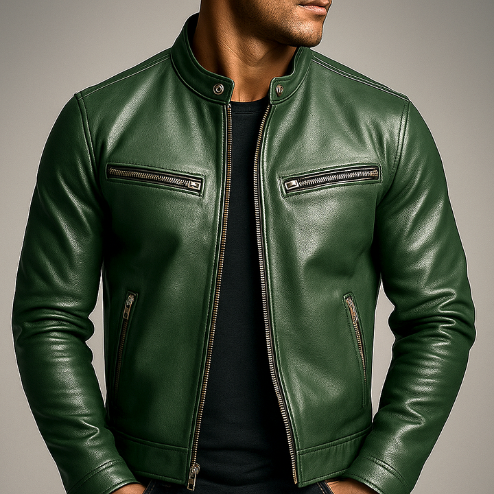 Hudson Heritage Leather Biker Jacket