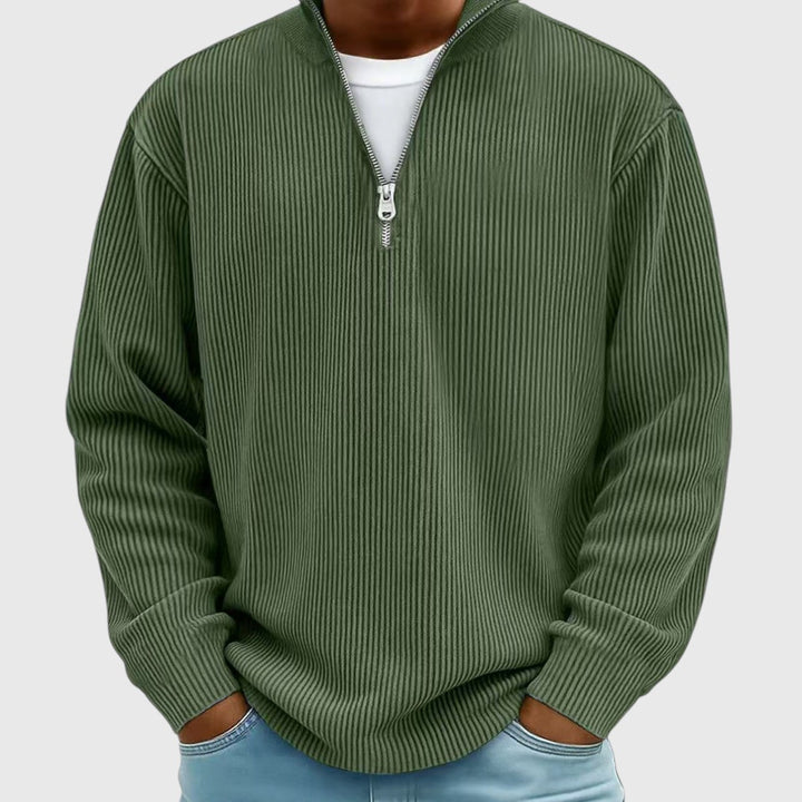 The Ashbourne Ribbed Quarter-Zip