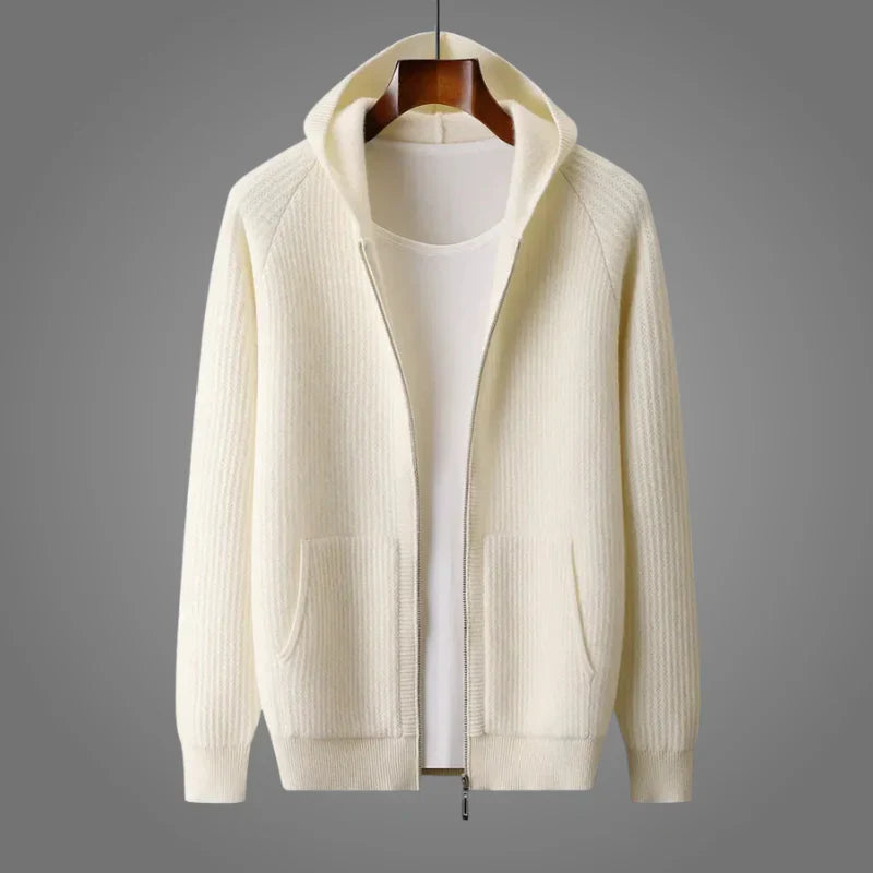 Textured Zip-Up Hoodie