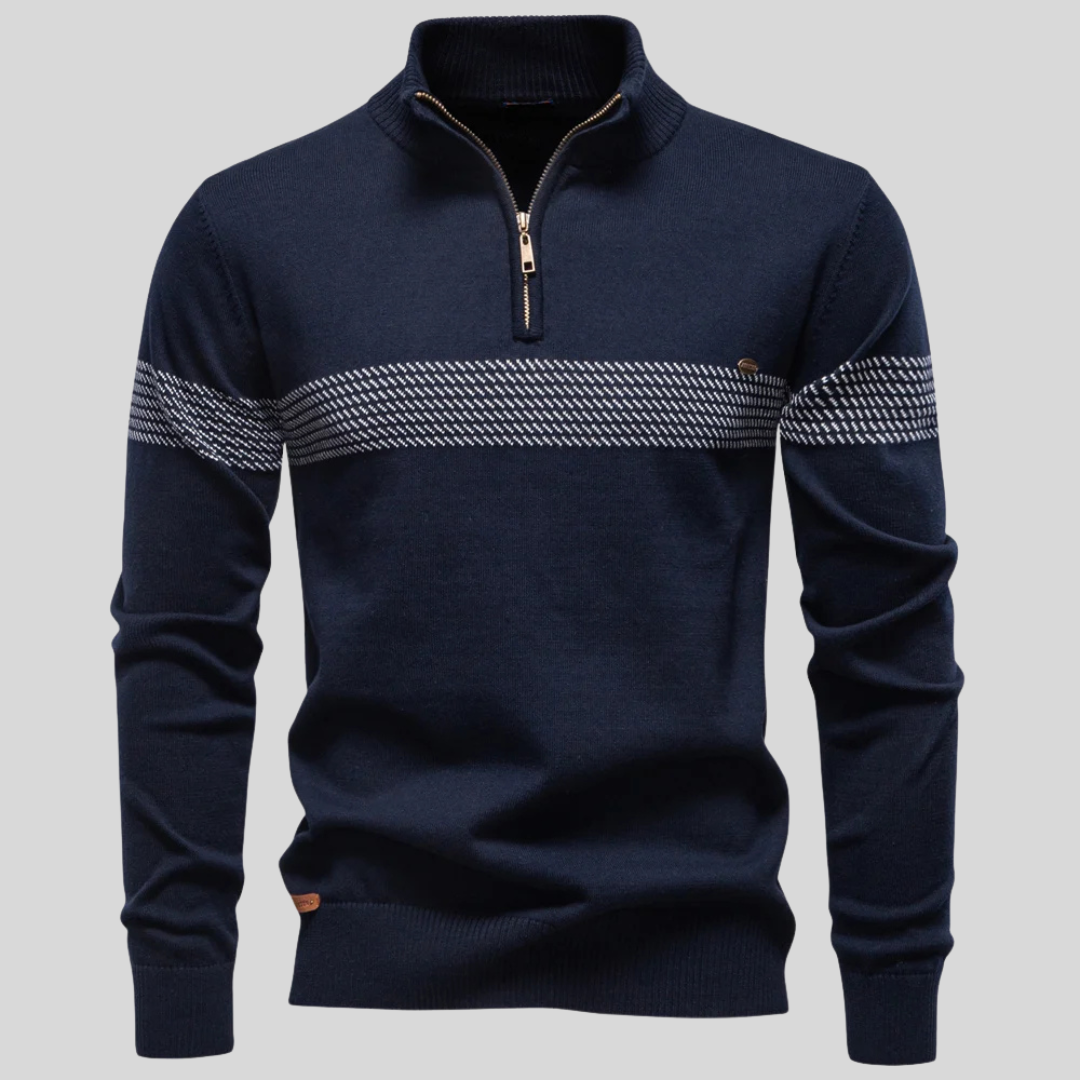 Fabio Quarter-Zip Knit Pullover