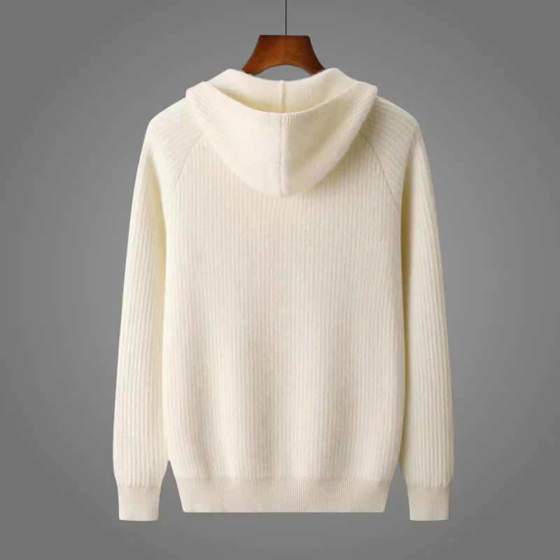 Textured Zip-Up Hoodie