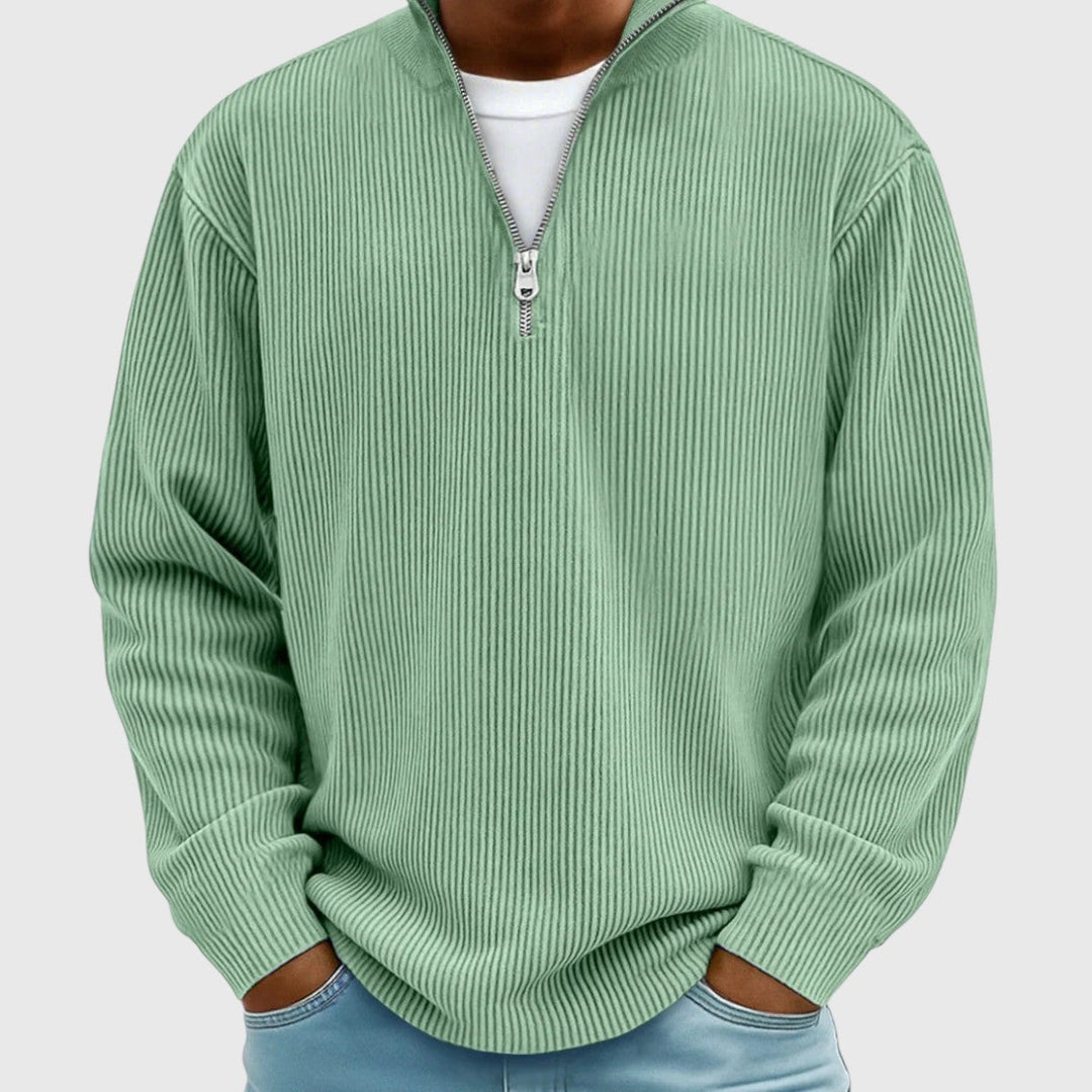 The Ashbourne Ribbed Quarter-Zip