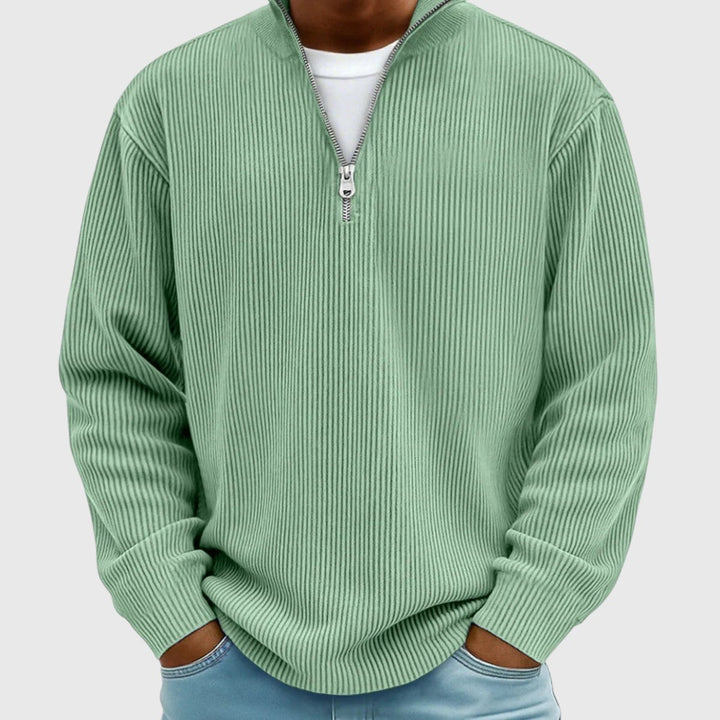The Ashbourne Ribbed Quarter-Zip