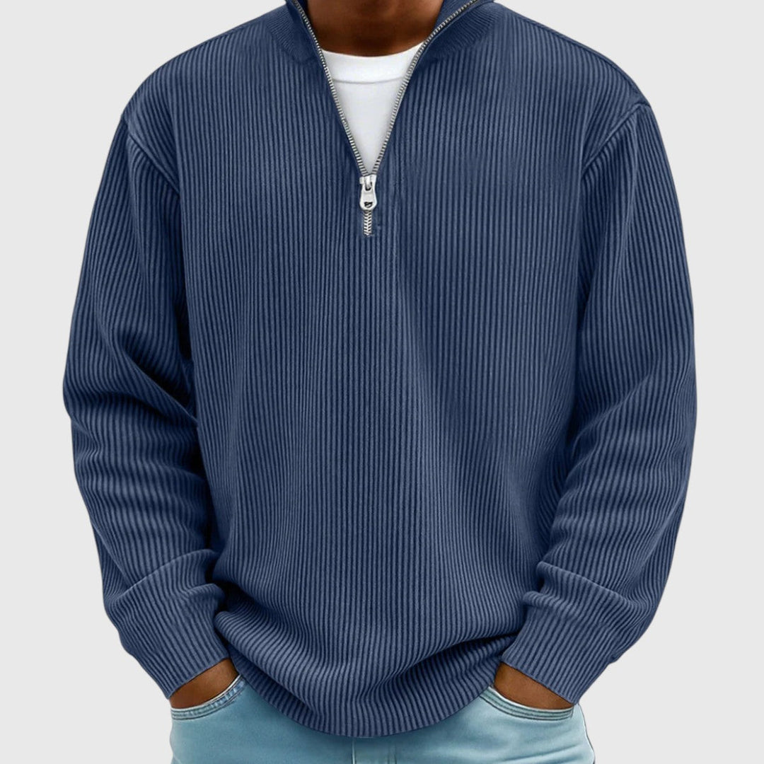 The Ashbourne Ribbed Quarter-Zip