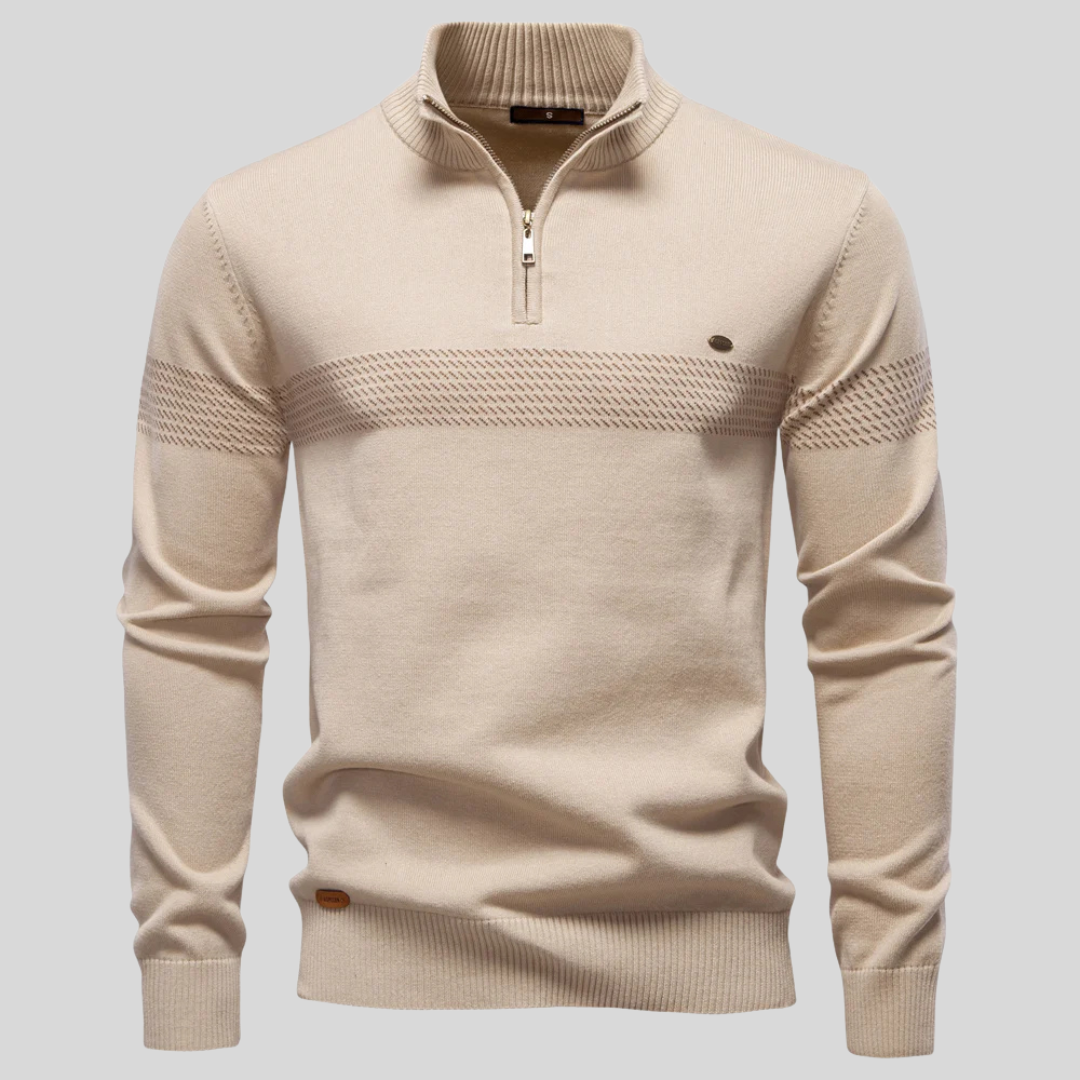 Fabio Quarter-Zip Knit Pullover