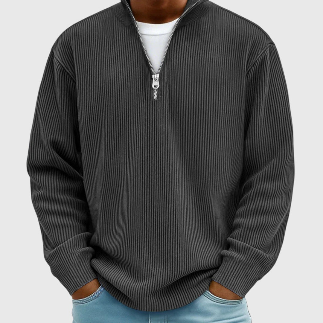 The Ashbourne Ribbed Quarter-Zip