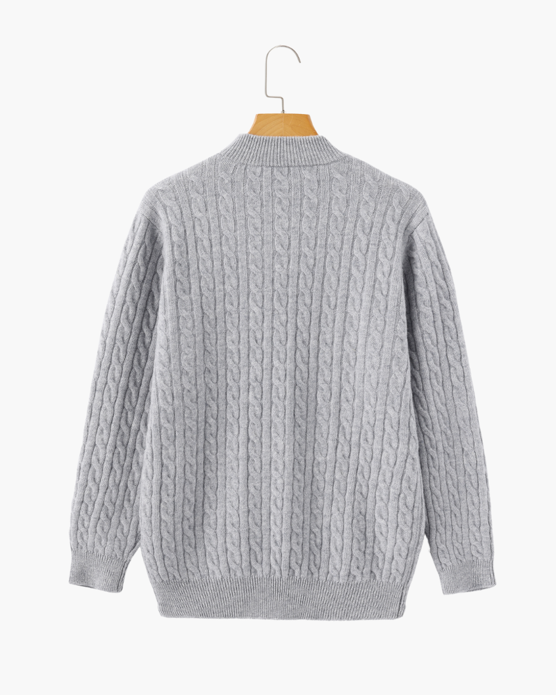 Cashmere Knit Half-Zip Sweater
