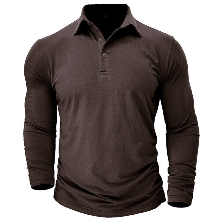 Contemporary Long Sleeve Polo With Modern Edge