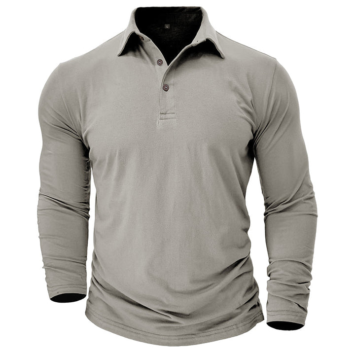 Contemporary Long Sleeve Polo With Modern Edge