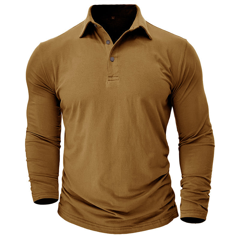 Contemporary Long Sleeve Polo With Modern Edge