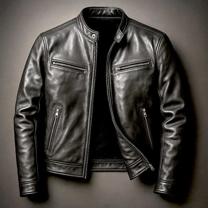Hudson Heritage Leather Biker Jacket