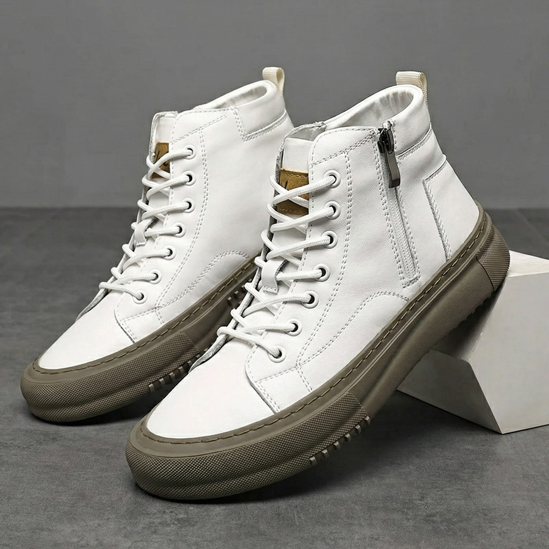 Regent Premium Leather High-Top Sneakers