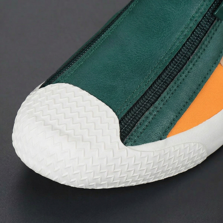 Navarro Leather Zipper Sneakers