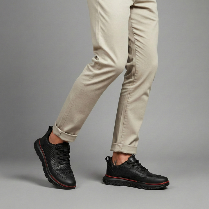 Grant Braided Leather Sneakers