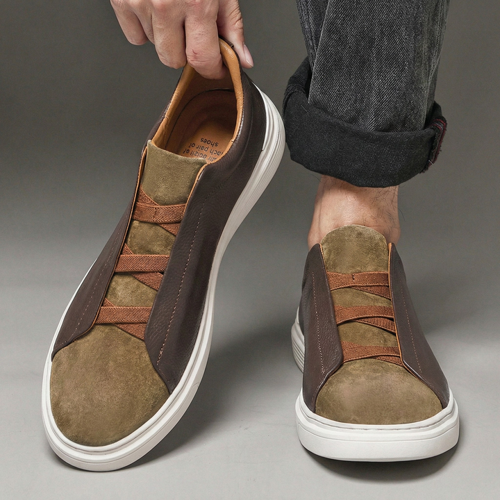 Sebastien Leather And Suede Sneakers