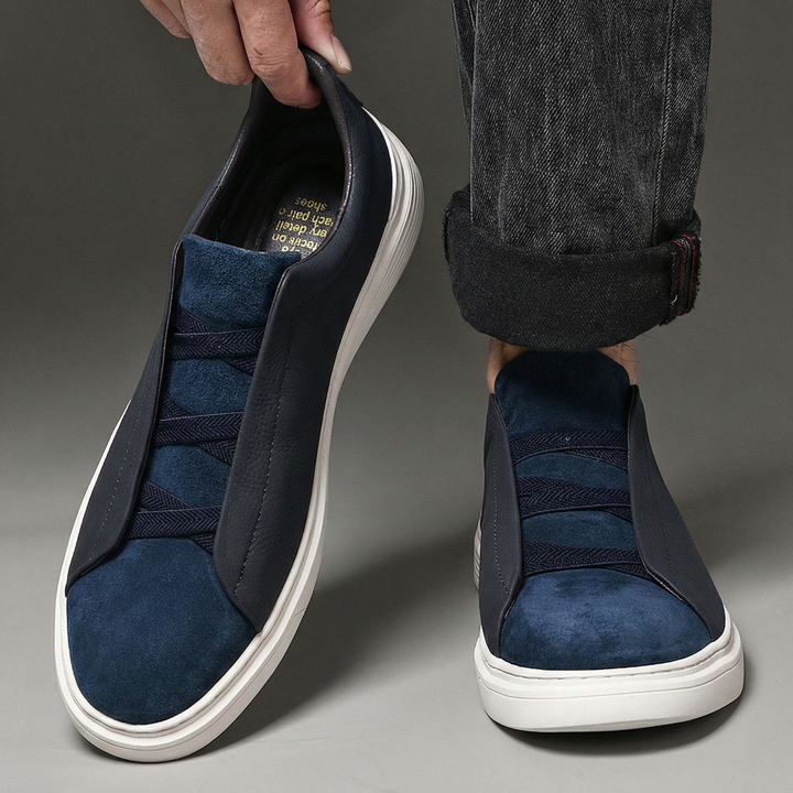 Sebastien Leather And Suede Sneakers
