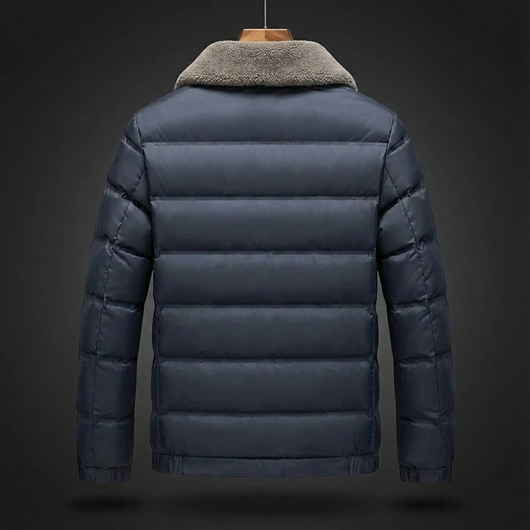 Shearling-Collared Puffer Jacket