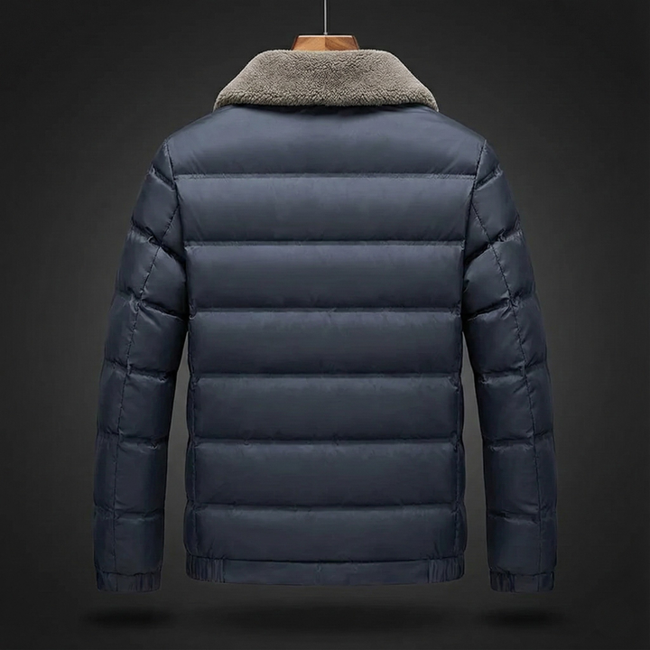Shearling-Collared Puffer Jacket