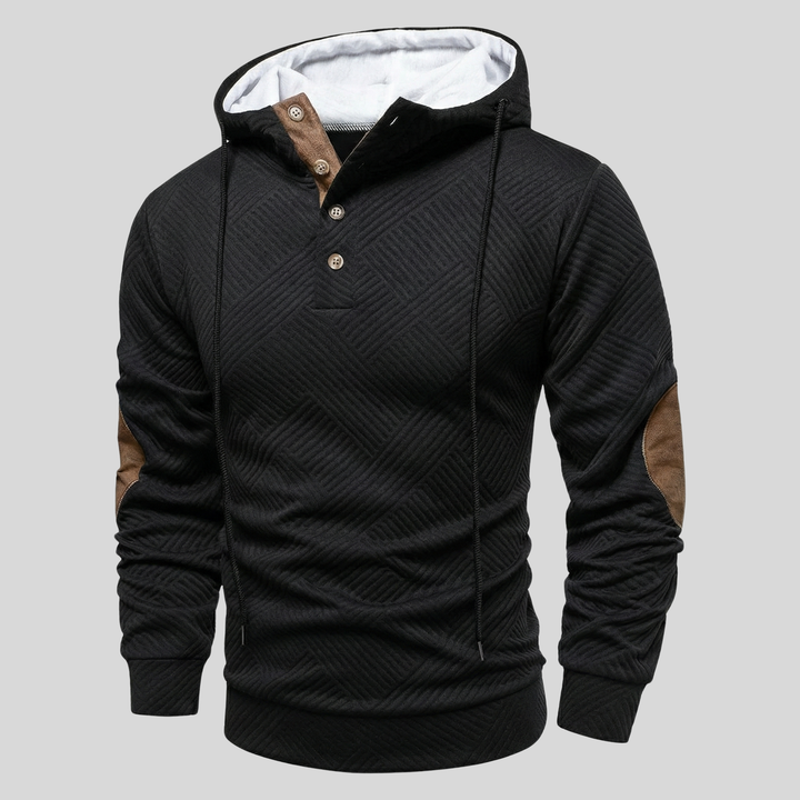 Lugo Hooded Sweater With Textured Design