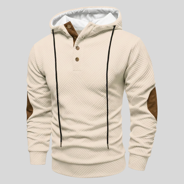 Lugo Hooded Sweater With Textured Design