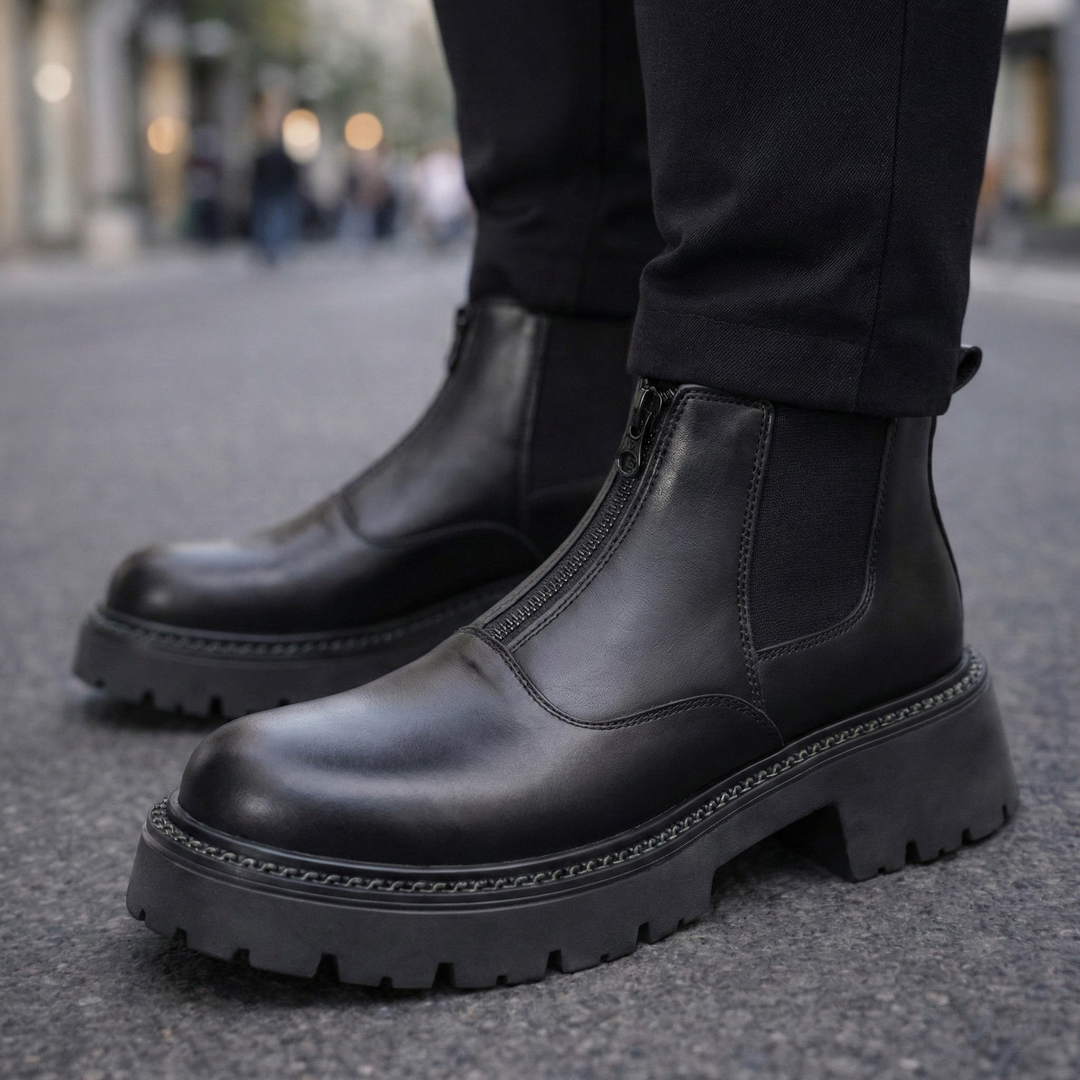 Veneto Leather Ankle Boots