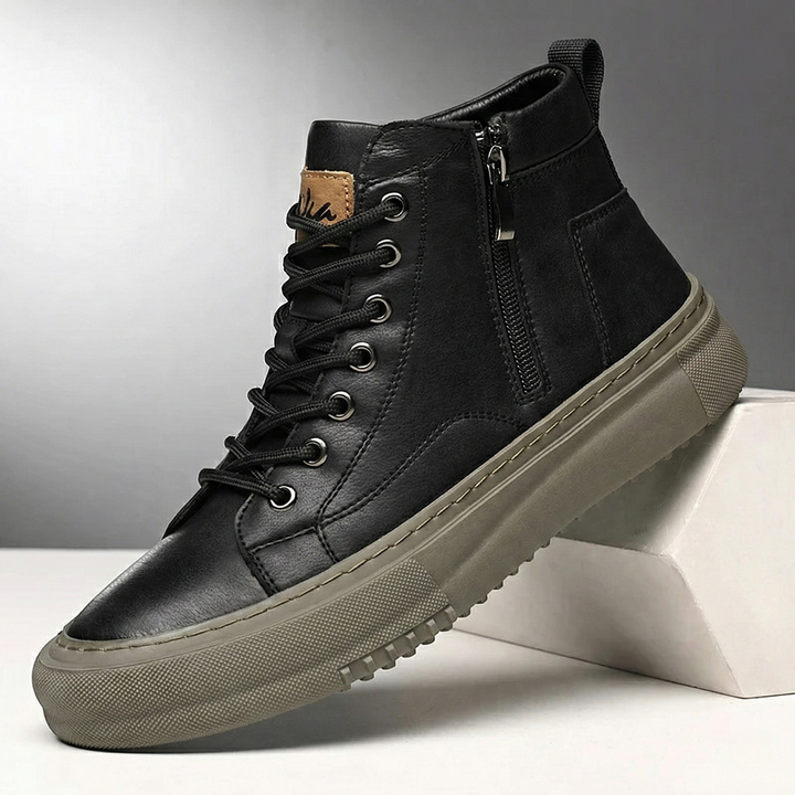 Regent Premium Leather High-Top Sneakers