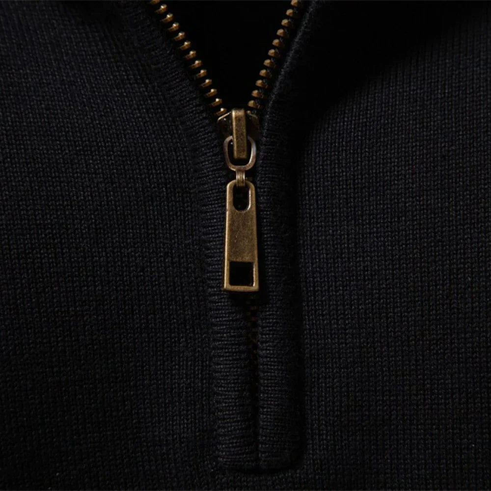 Fabio Quarter-Zip Knit Pullover