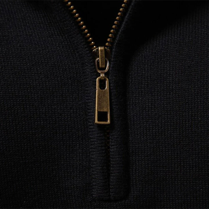 Fabio Quarter-Zip Knit Pullover