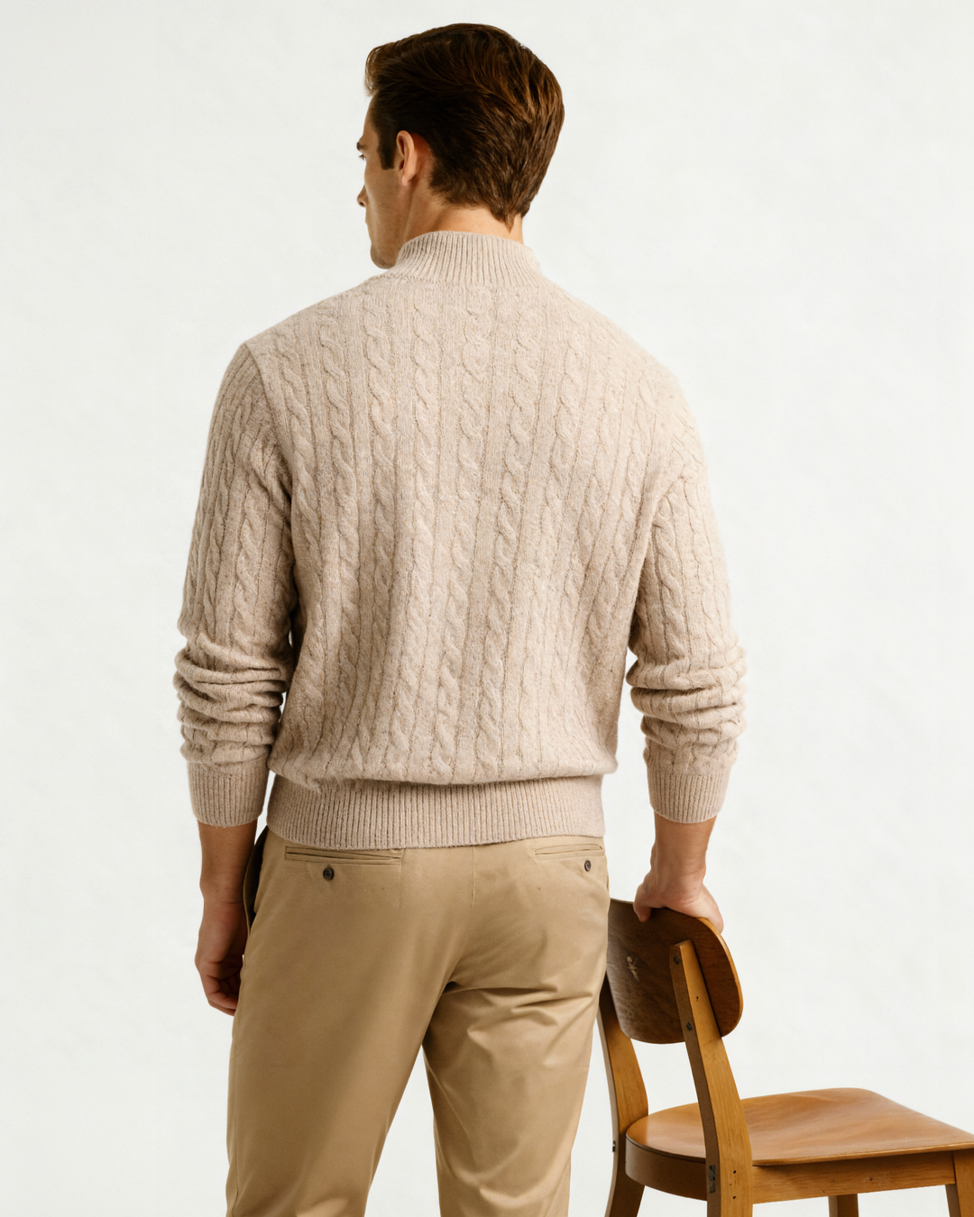 Cashmere Knit Half-Zip Sweater