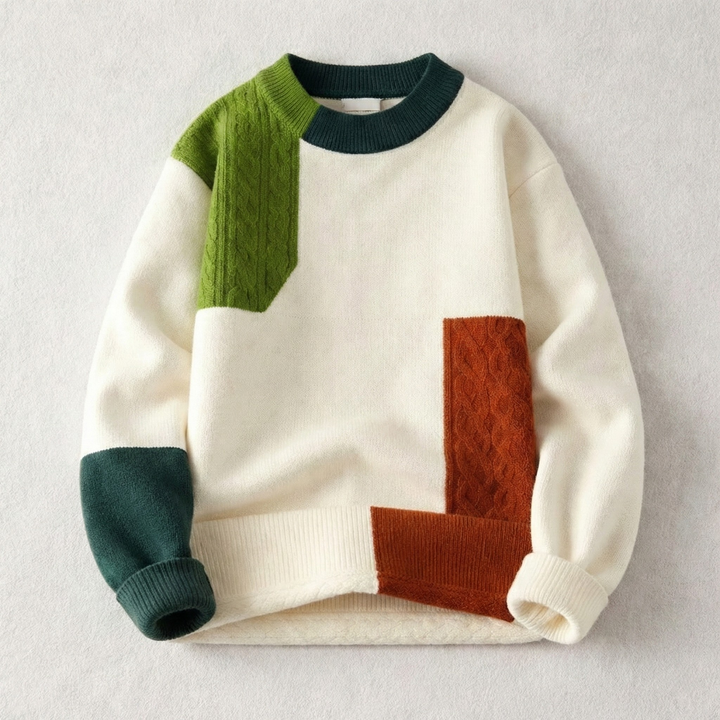Thorne Color-Blocked Knit Pullover