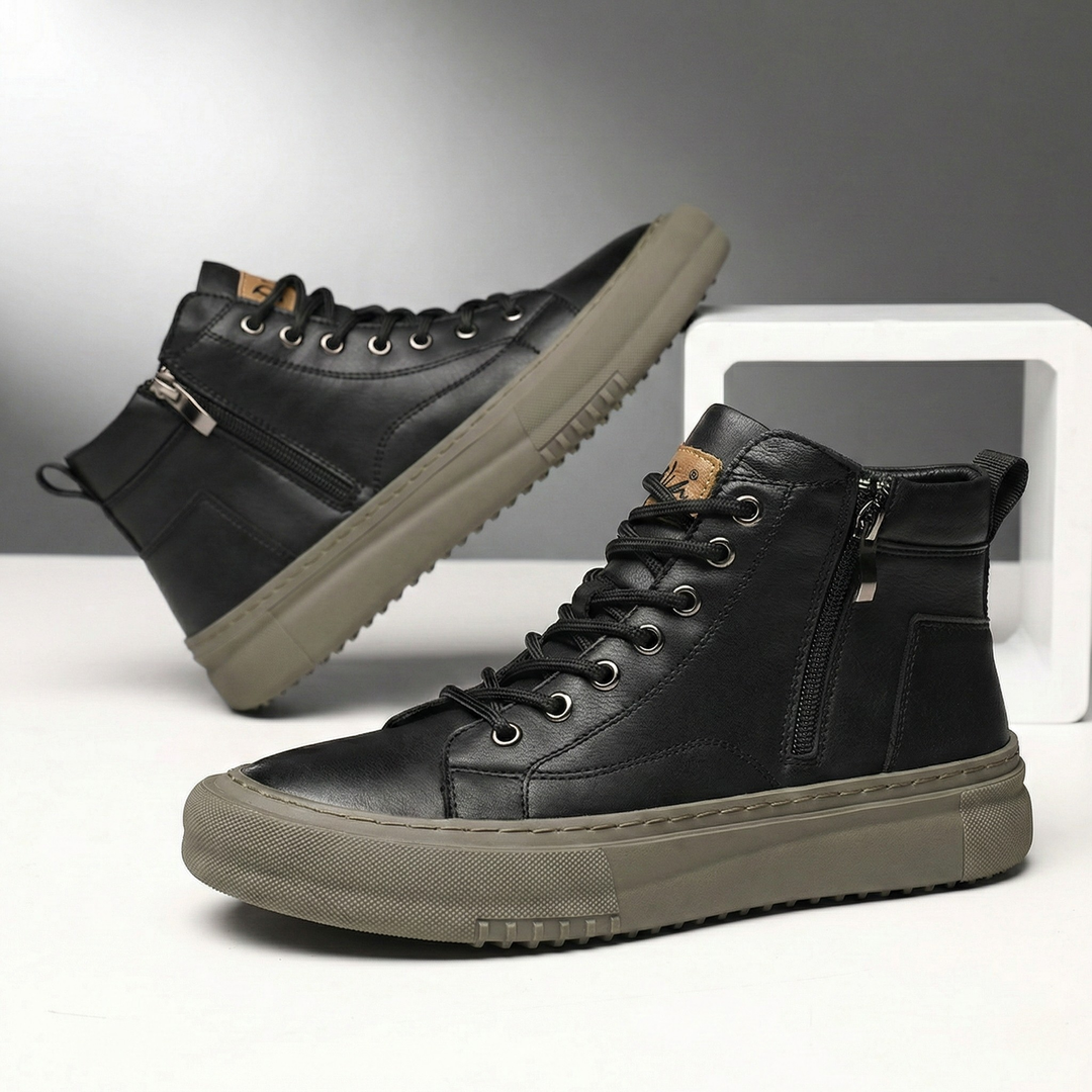 Regent Premium Leather High-Top Sneakers