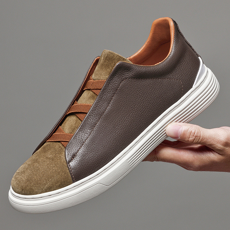 Sebastien Leather And Suede Sneakers