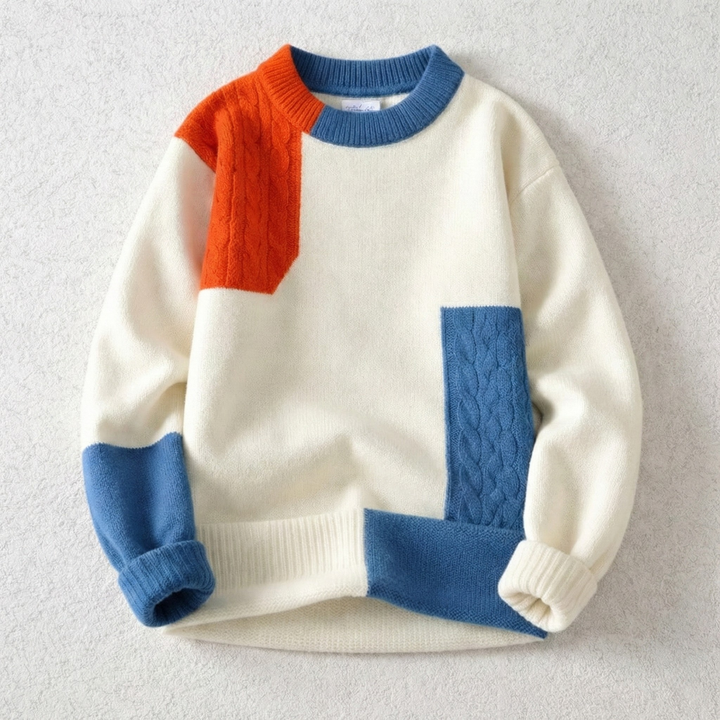 Thorne Color-Blocked Knit Pullover