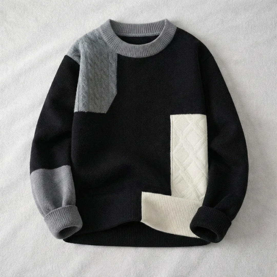 Thorne Color-Blocked Knit Pullover