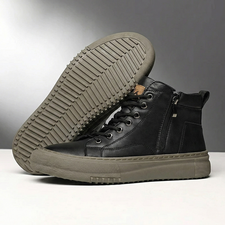 Regent Premium Leather High-Top Sneakers