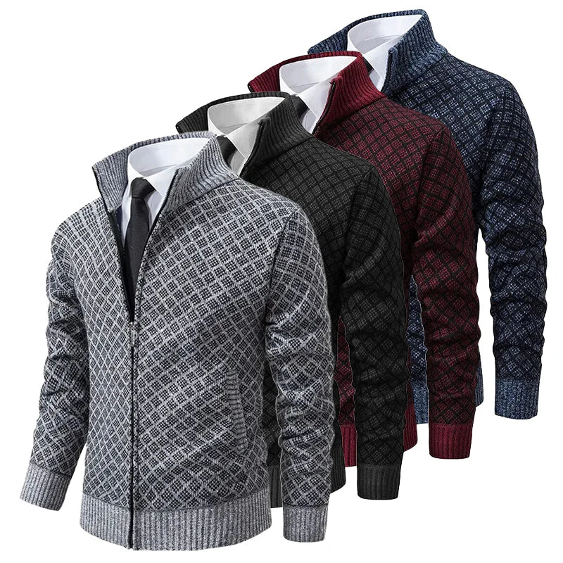 Knit Zip-Up Cardigan