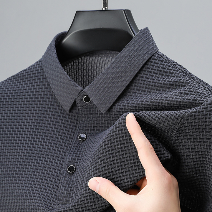 Sophisticated Textured Polo Shirt